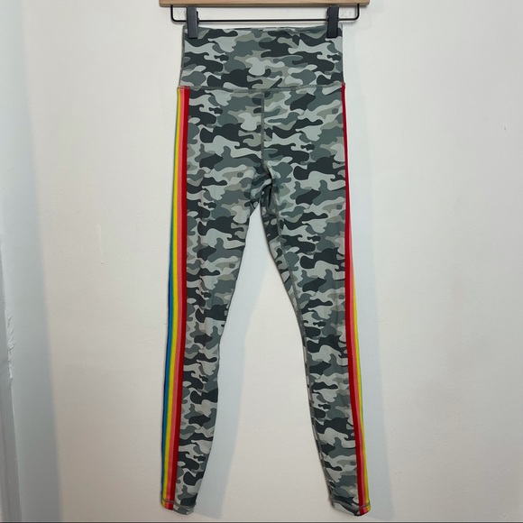 SPIRITUAL GANGSTER- Essential Camo Rainbow Stripe Leggings In Camo Print - Picture 5 of 12